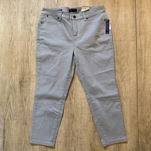 NWT Talbots Simply Flattering Gray Jegging Crop Jeans 12P